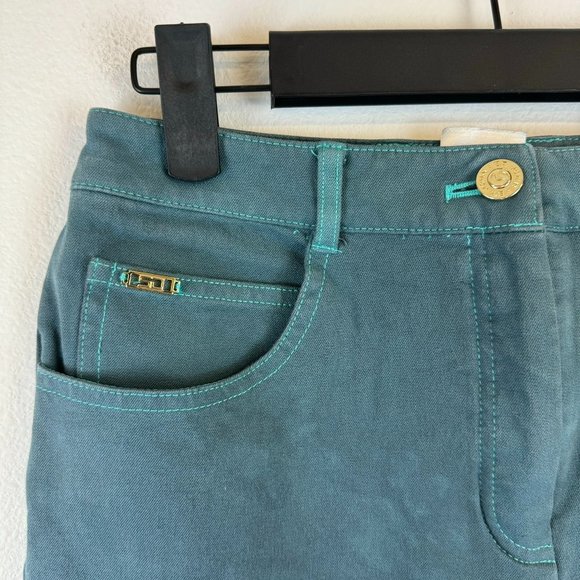 St. John Sport Teal Blue High Waist Acid Wash Bootcut Jeans 2 (25.5x27.5) - Picture 5 of 14